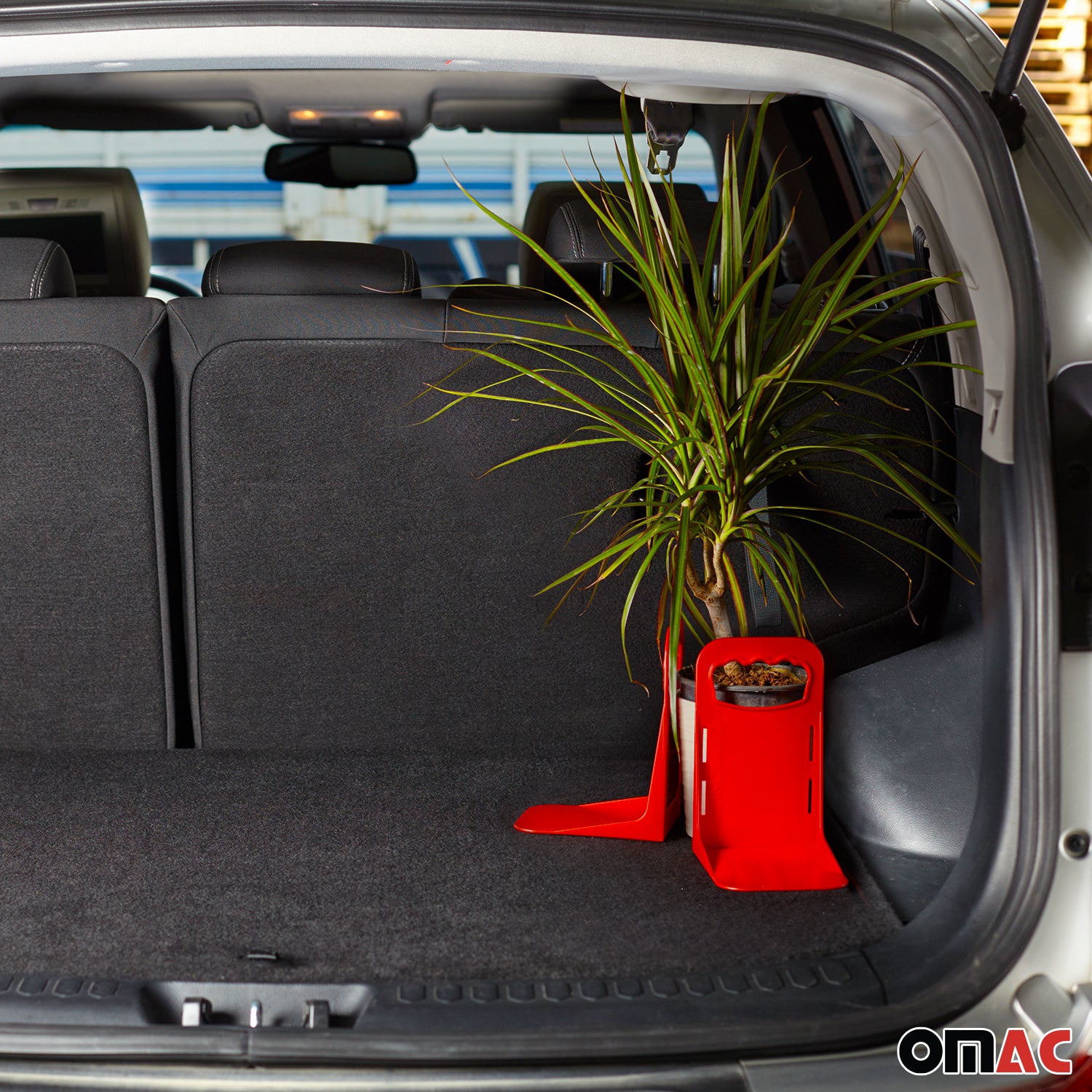 Red Trunk Organizer Grocery Holder Cargo Blocks Stopper Stand Divider Small 1 Pc