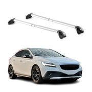 Roof Rack Cross Bars Luggage Carrier for Volvo V40 2013-2019 Alu Silver 2Pcs