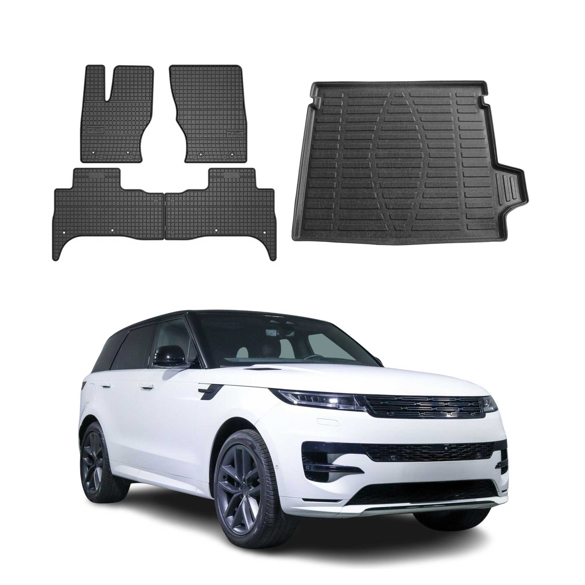 2014-2022 Land Rover Range Rover Sport Floor Mats & Cargo Liner Full Set All Weather Black