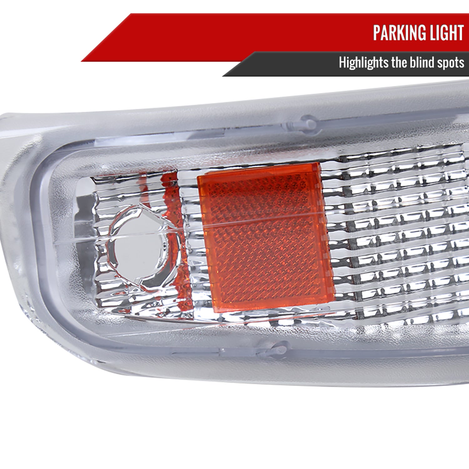 1999-2002 Chevy Silverado/ 2000-2006 Tahoe Suburban Bumper Lights Chrome/Clear