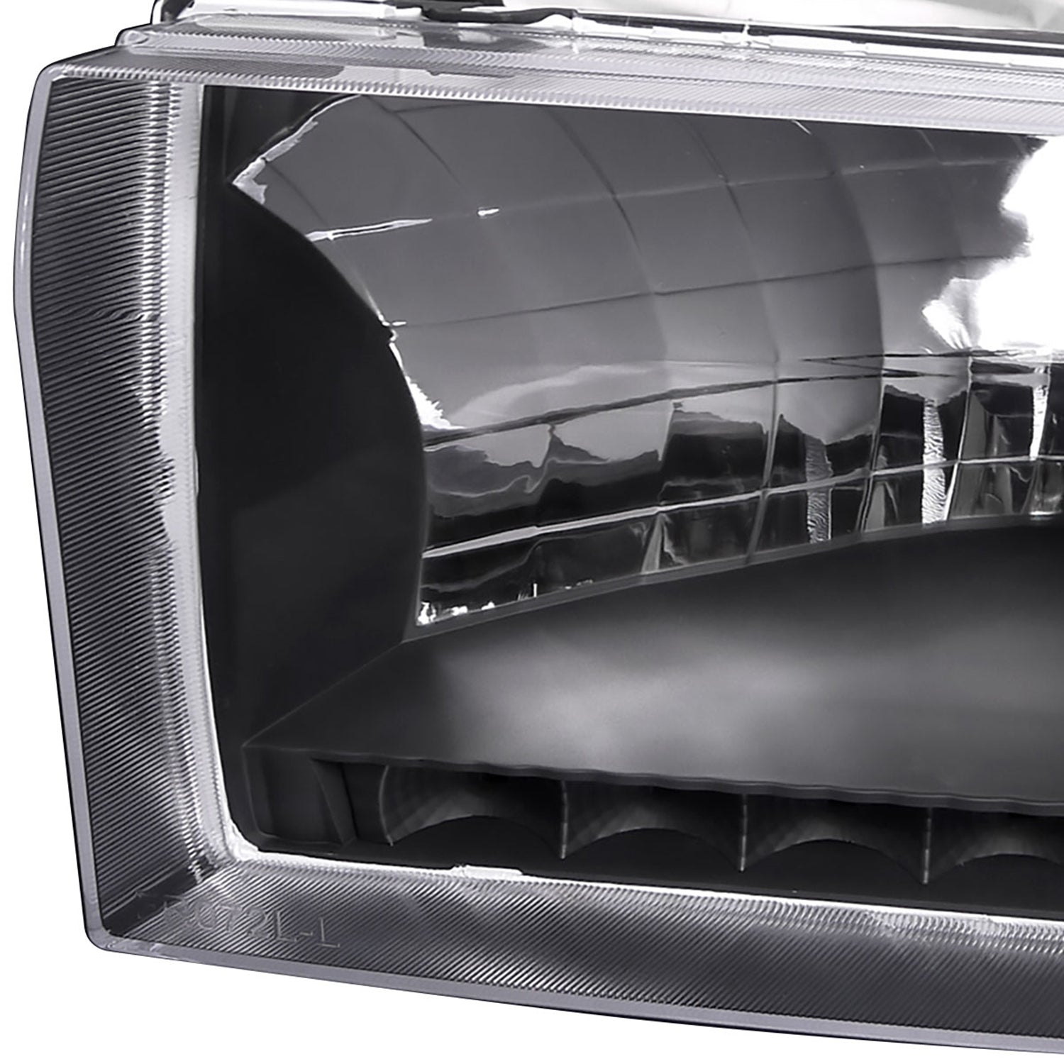 1999-2004 Ford F-250/350/450/550/Excursion Factory Headlights LED Light Black