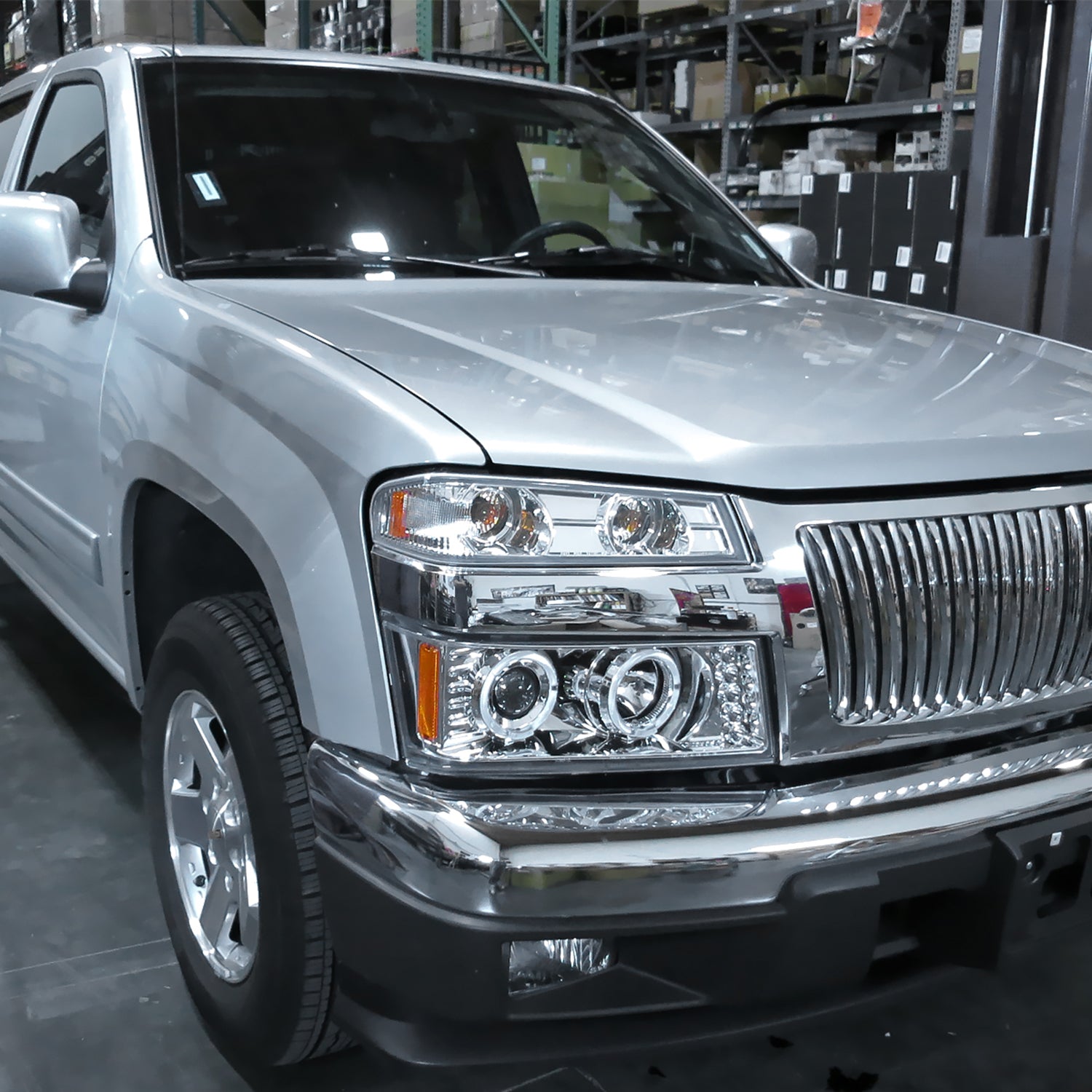 2004-2012 Chevy Colorado GMC Canyon Corner Lights Chrome Housing/Clear Lens