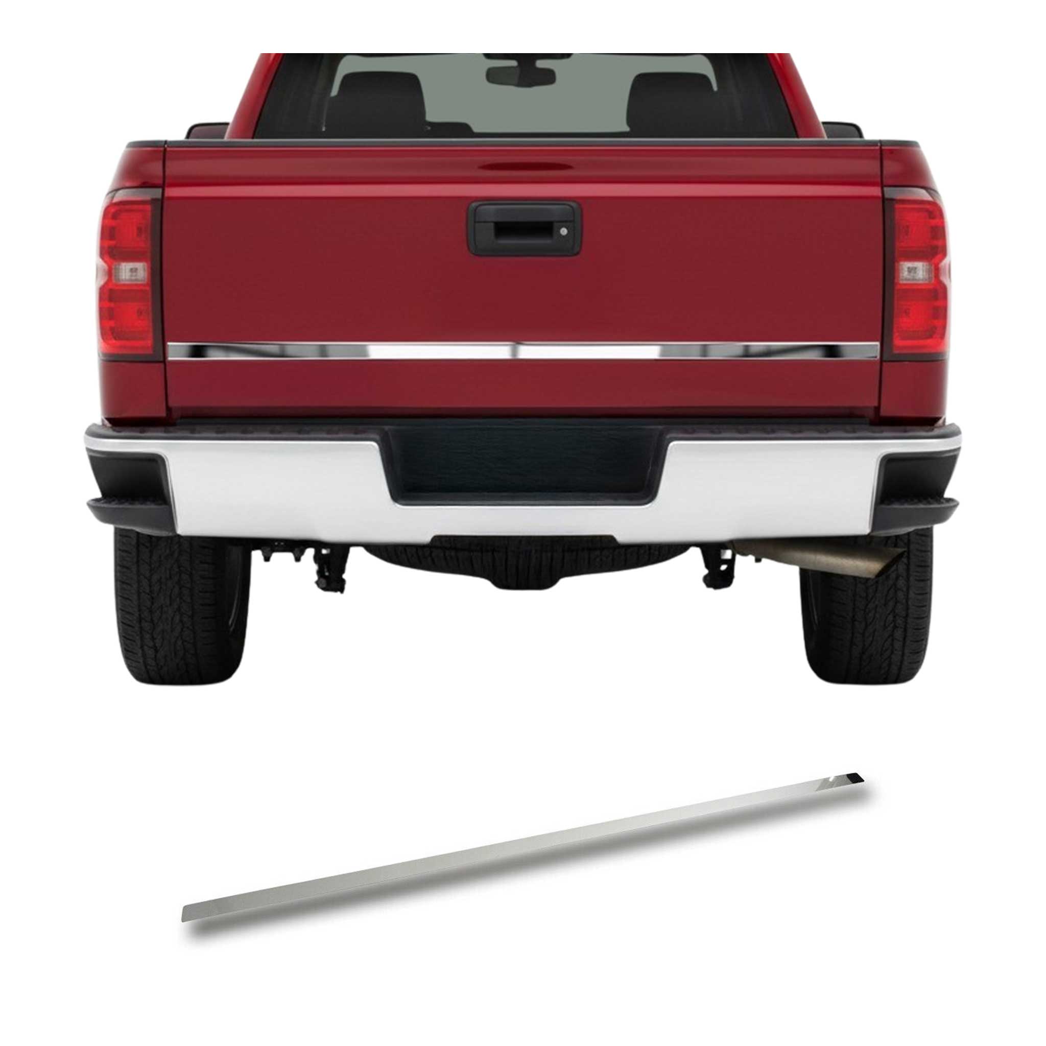2014-2019 GMC Sierra 1500/2500/3500 HD Rear Trunk Molding Trim Stainless Steel Silver 1Pc