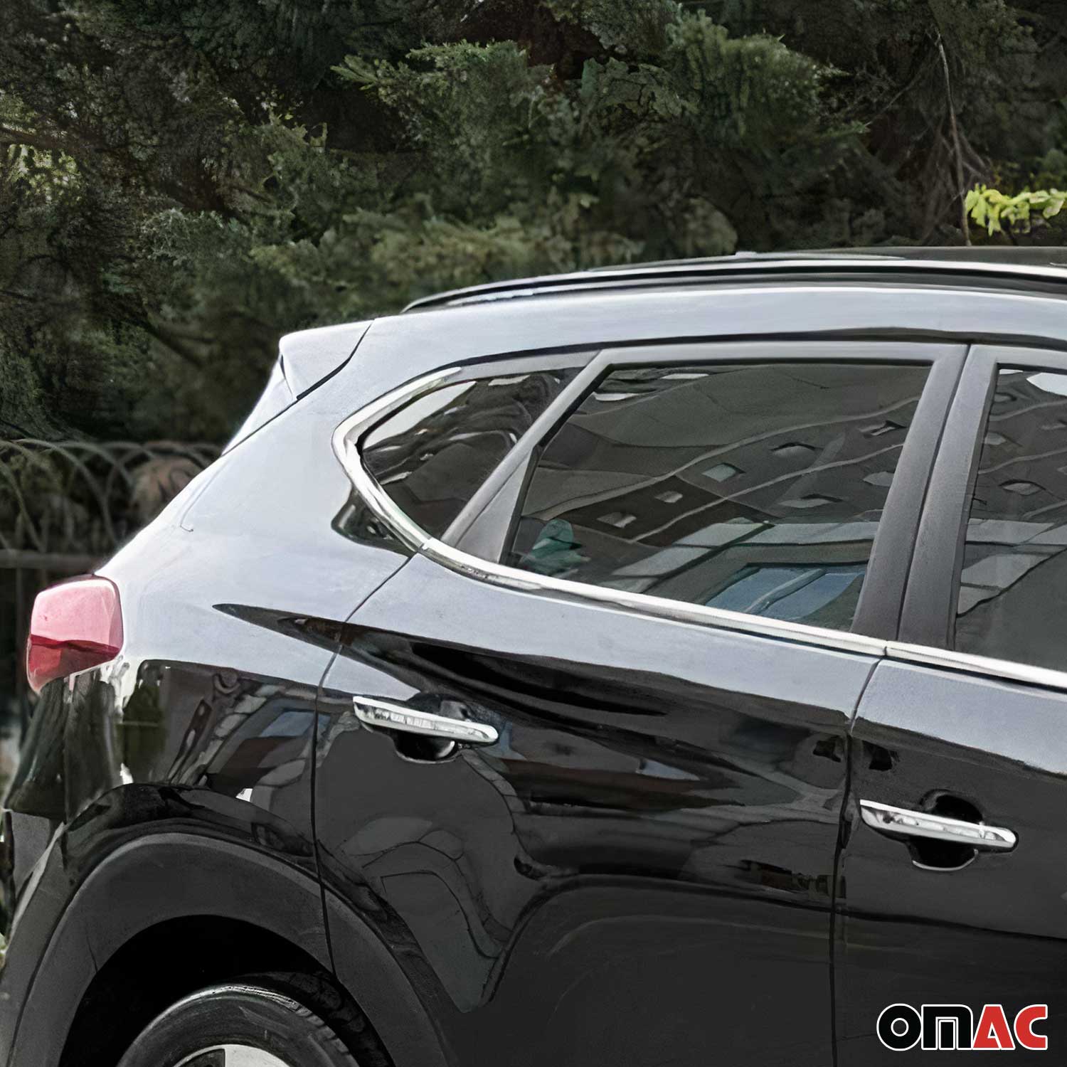 2016-2021 Hyundai Tucson Window Molding Trim Streamer Stainless Steel Silver 6 Pcs