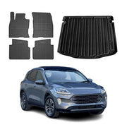 2020-2026 Ford Escape 4.gen Hybrid PHEV Floor Mats & Cargo Liner Full Set All Weather Black