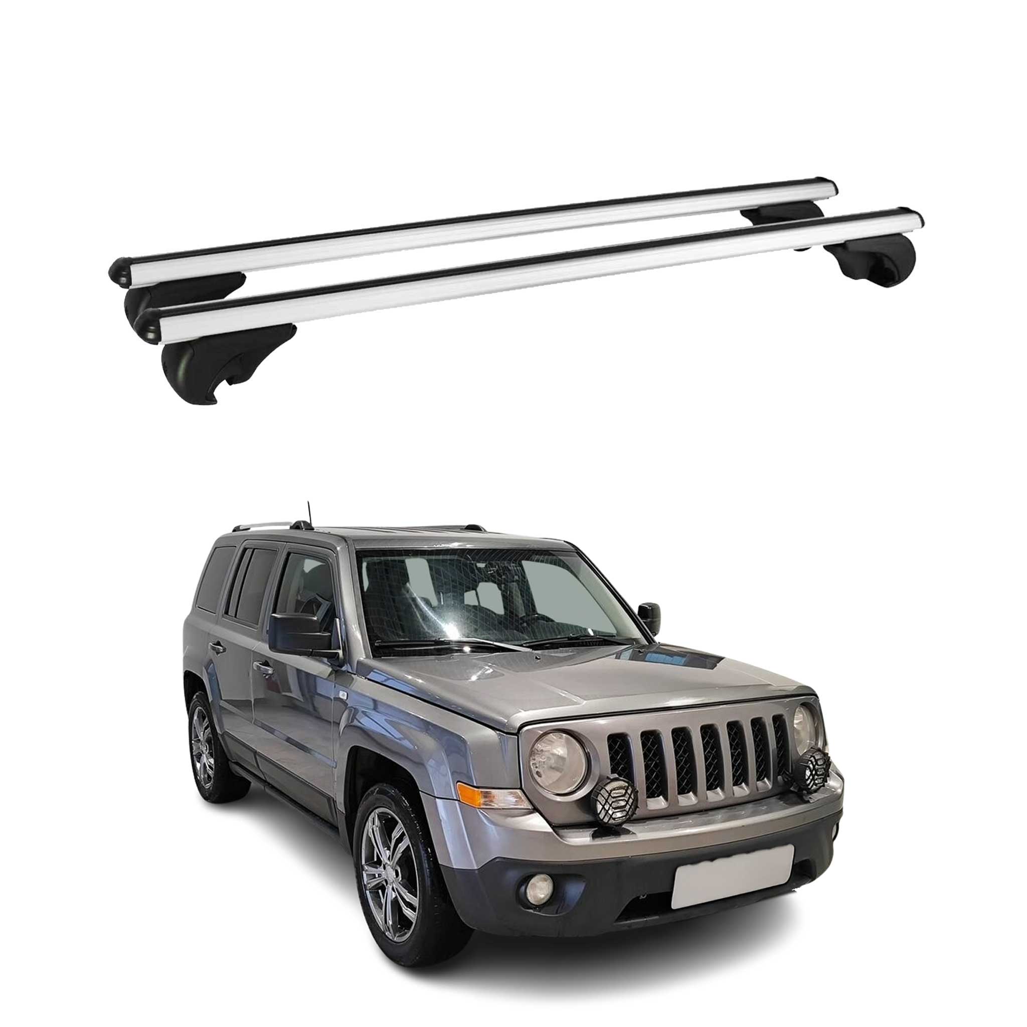 2007-2017 Jeep Patriot Roof Rack Cross Bars Silver