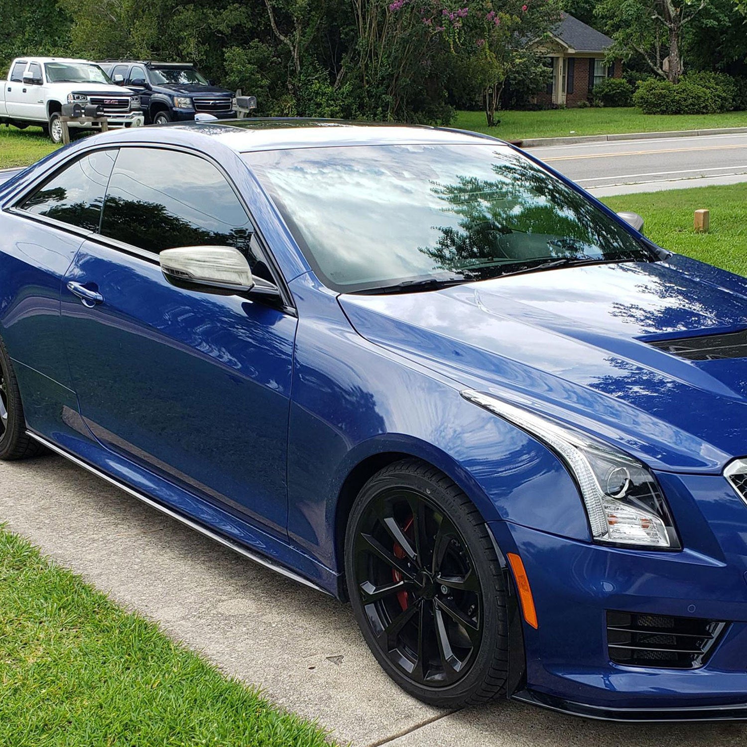 2015-2020 Cadillac CT6 Mirror Cover Caps Chrome 2Pcs ABS Plastic