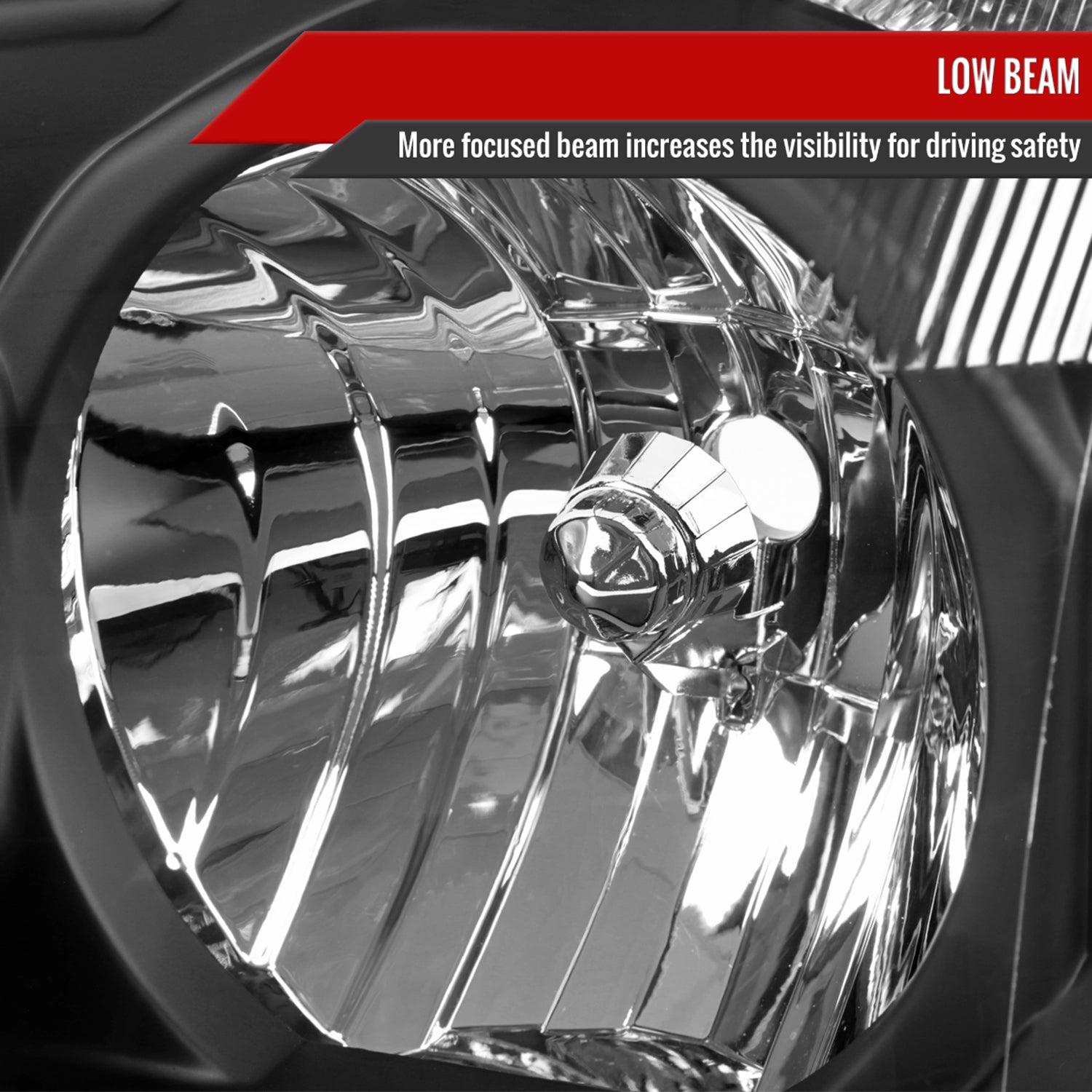 2003-2005 Toyota 4Runner Factory Style Headlights Matte Black/Clear Lens