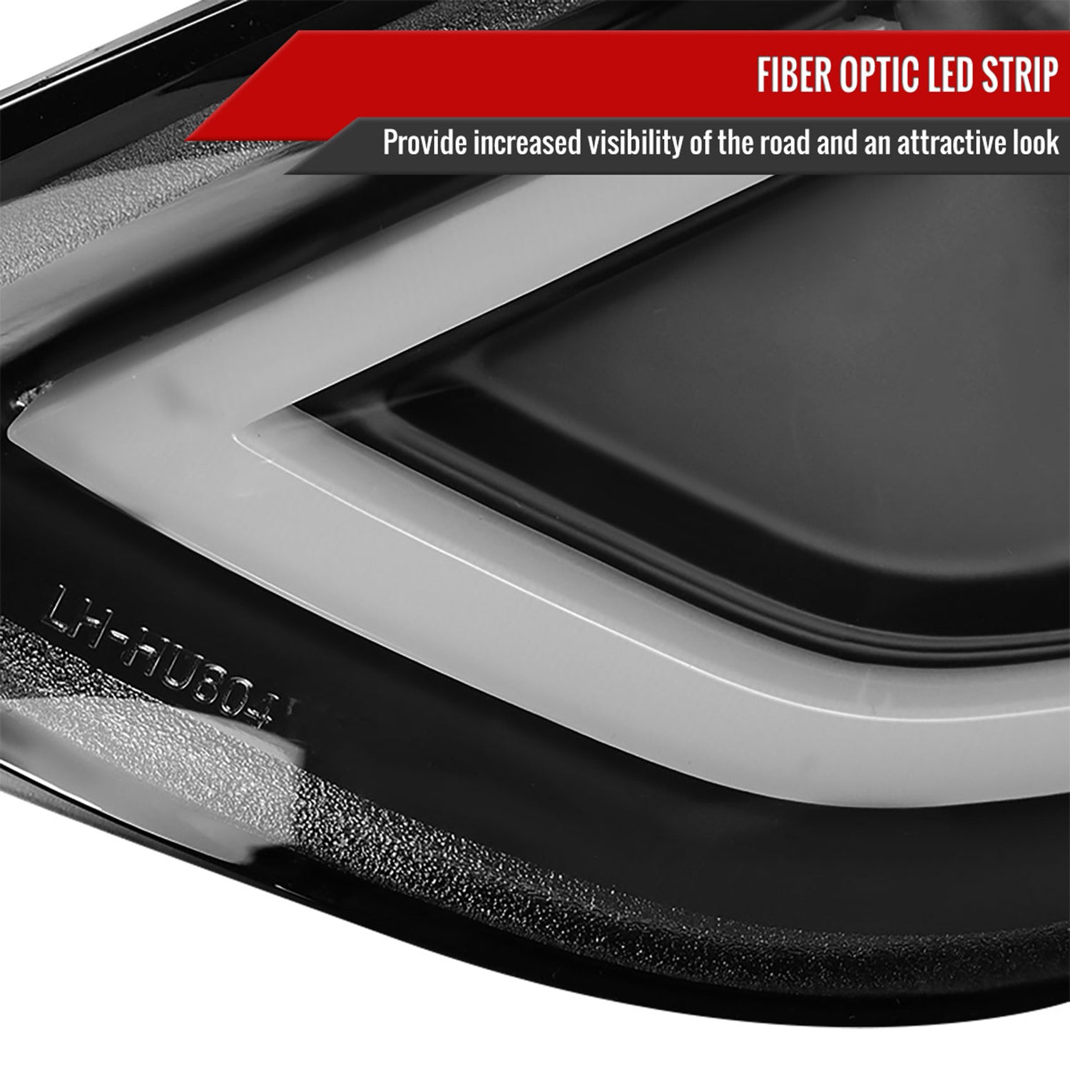 2011-2013 Hyundai Elantra LED Bar Projector Headlights Matte Black/Clear Lens