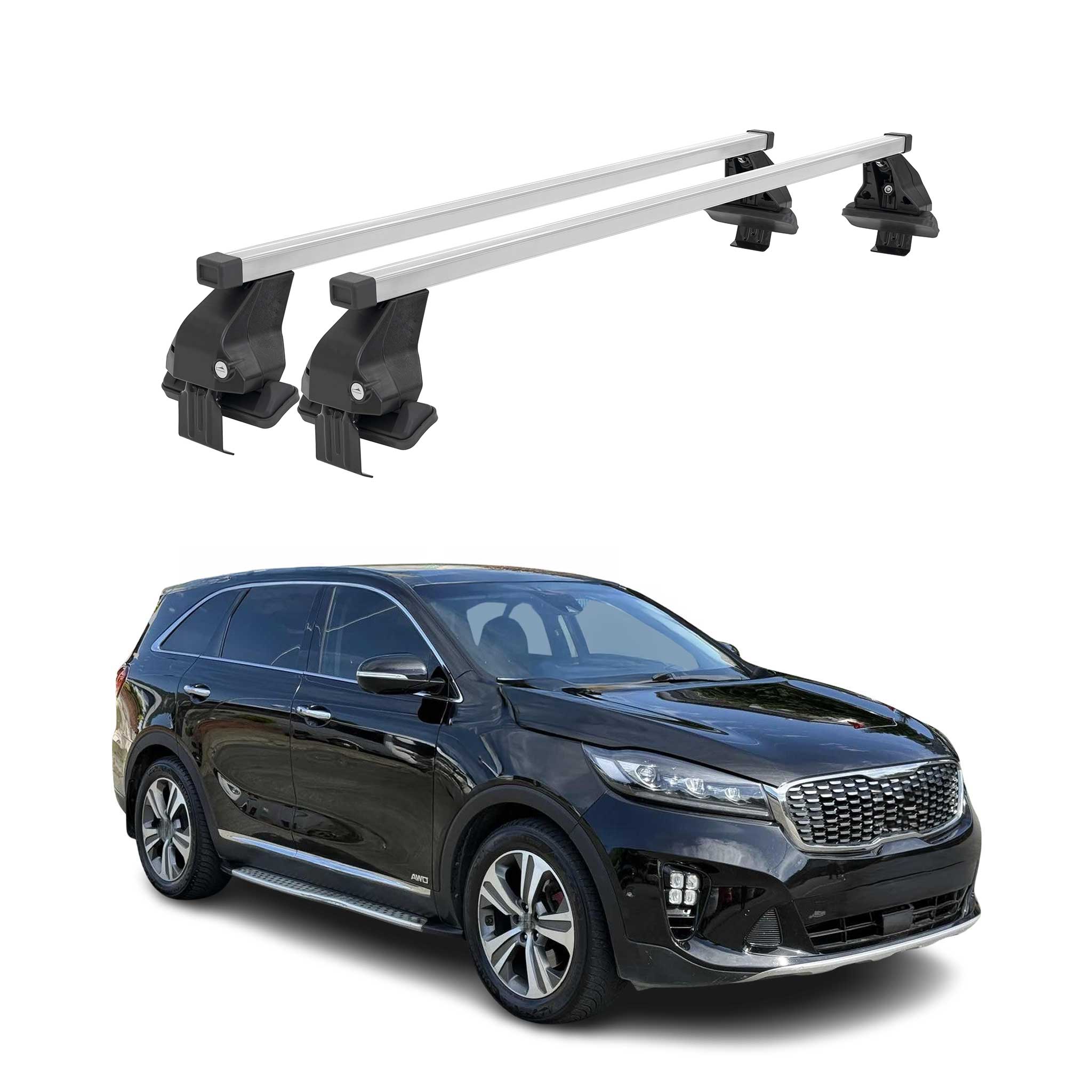 2016-2020 Kia Sorento Roof Rack Cross Bars Silver