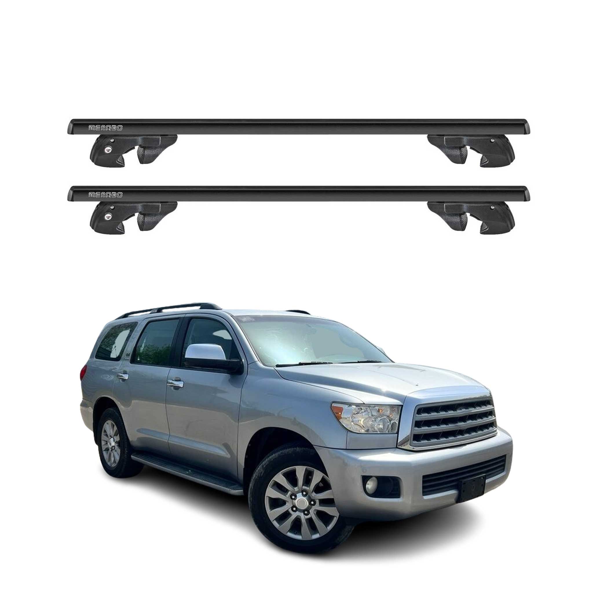 2008-2022 Toyota Sequoia Roof Rack Cross Bars Black