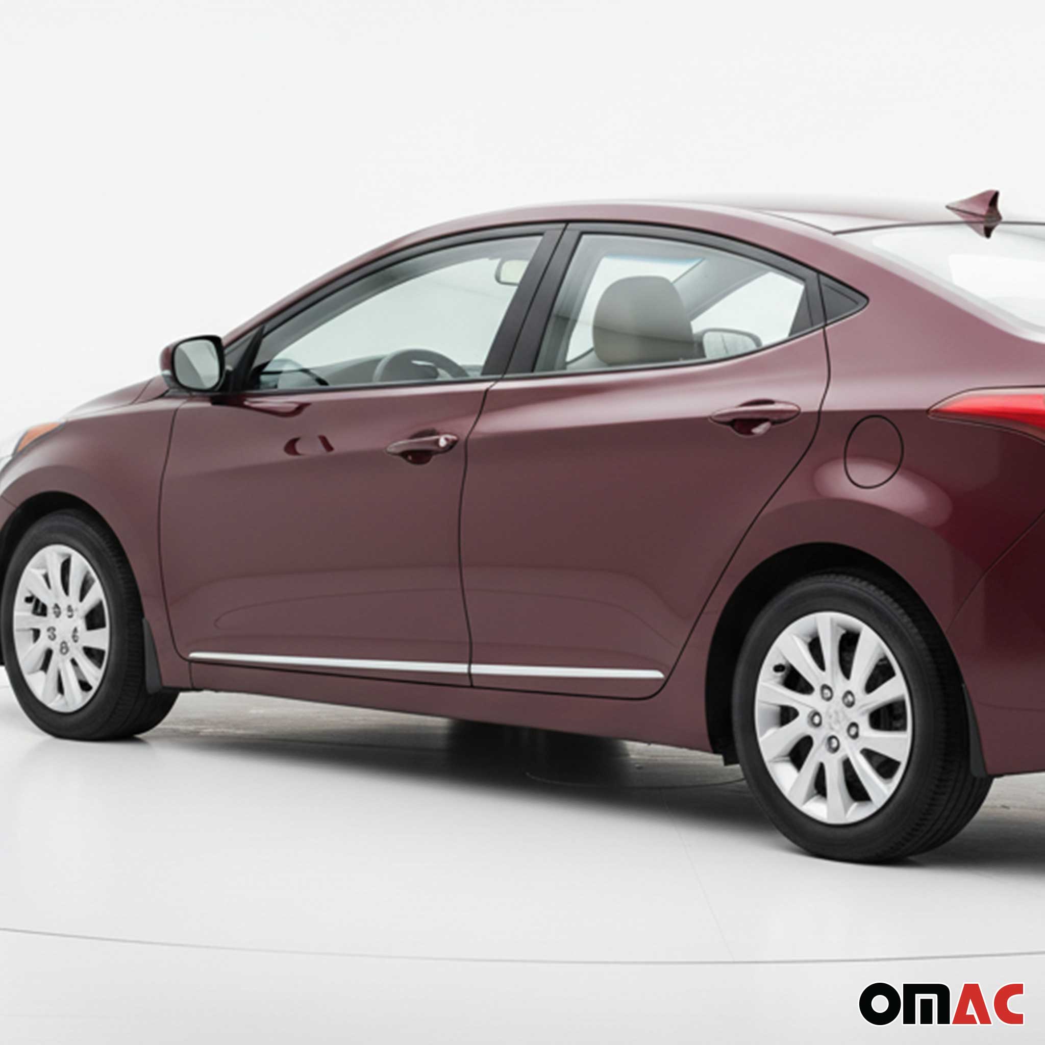 2013-2017 Hyundai Elantra GT Side Door Molding Trim Skirt Garnish Stainless Steel 4x