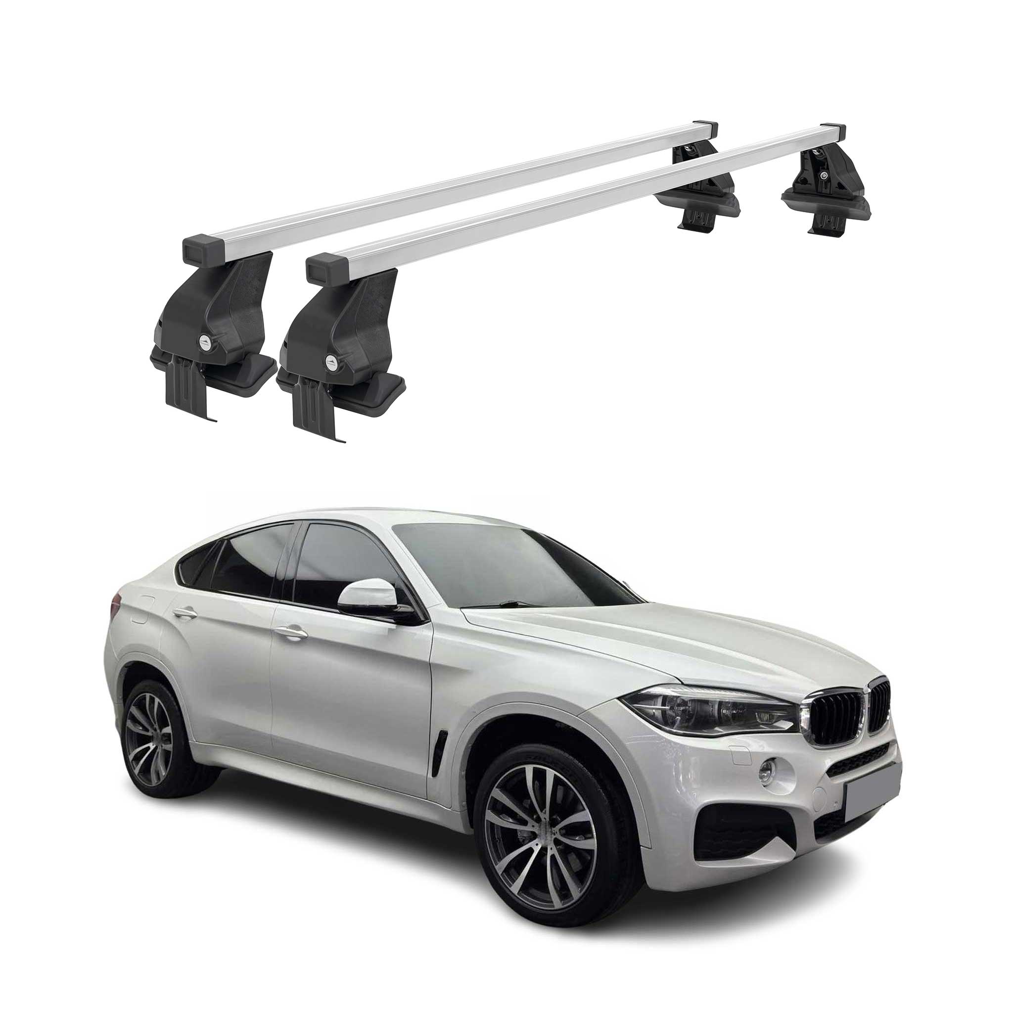 2015-2019 BMW X6 F16 F86 Roof Rack Cross Bars Silver