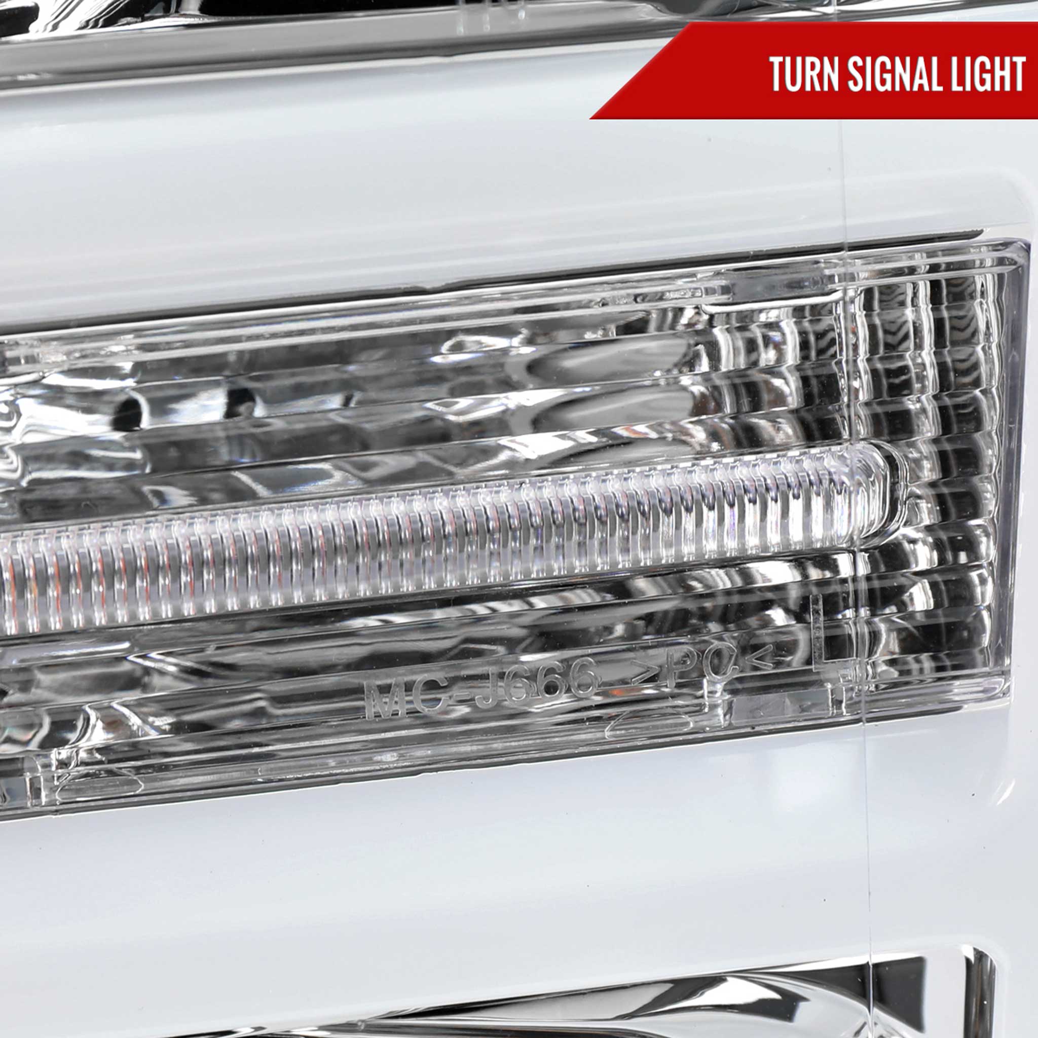 For Ford F-150 2018-2020 LED C Bar Projector Headlights Chrome Housing Clear Lens