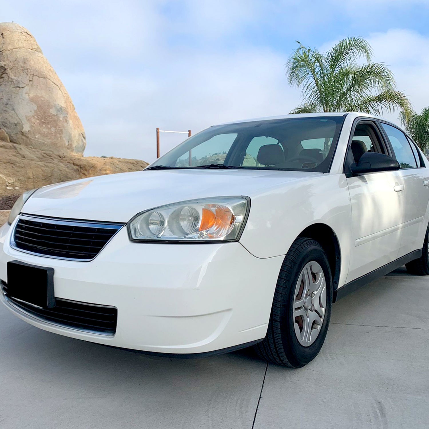 2004-2007 Chevy Malibu Factory Headlights w/Amber Reflectors Chrome/Clear