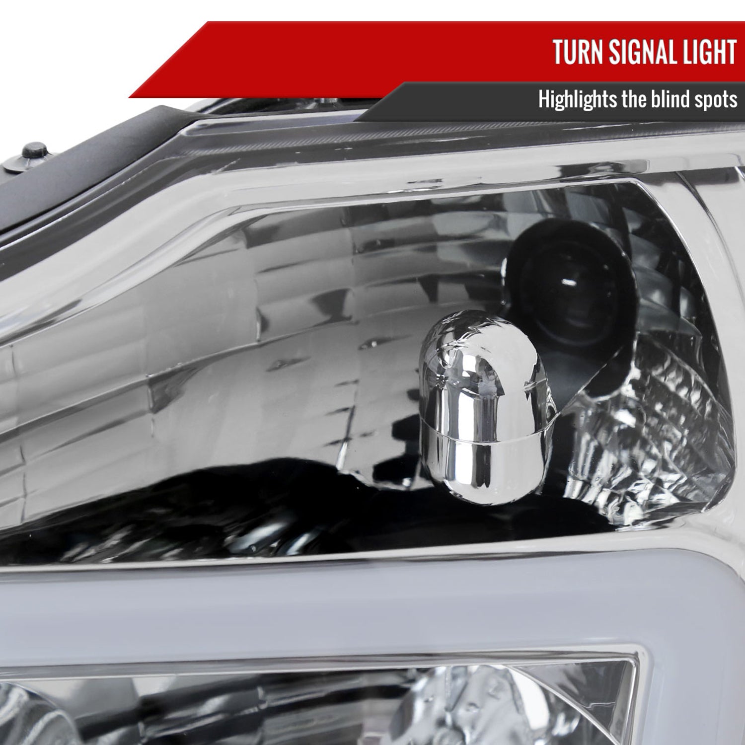 2004-2015 Nissan Titan / 04-2007 Armada LED Bar Factory Headlights Chrome/Clear