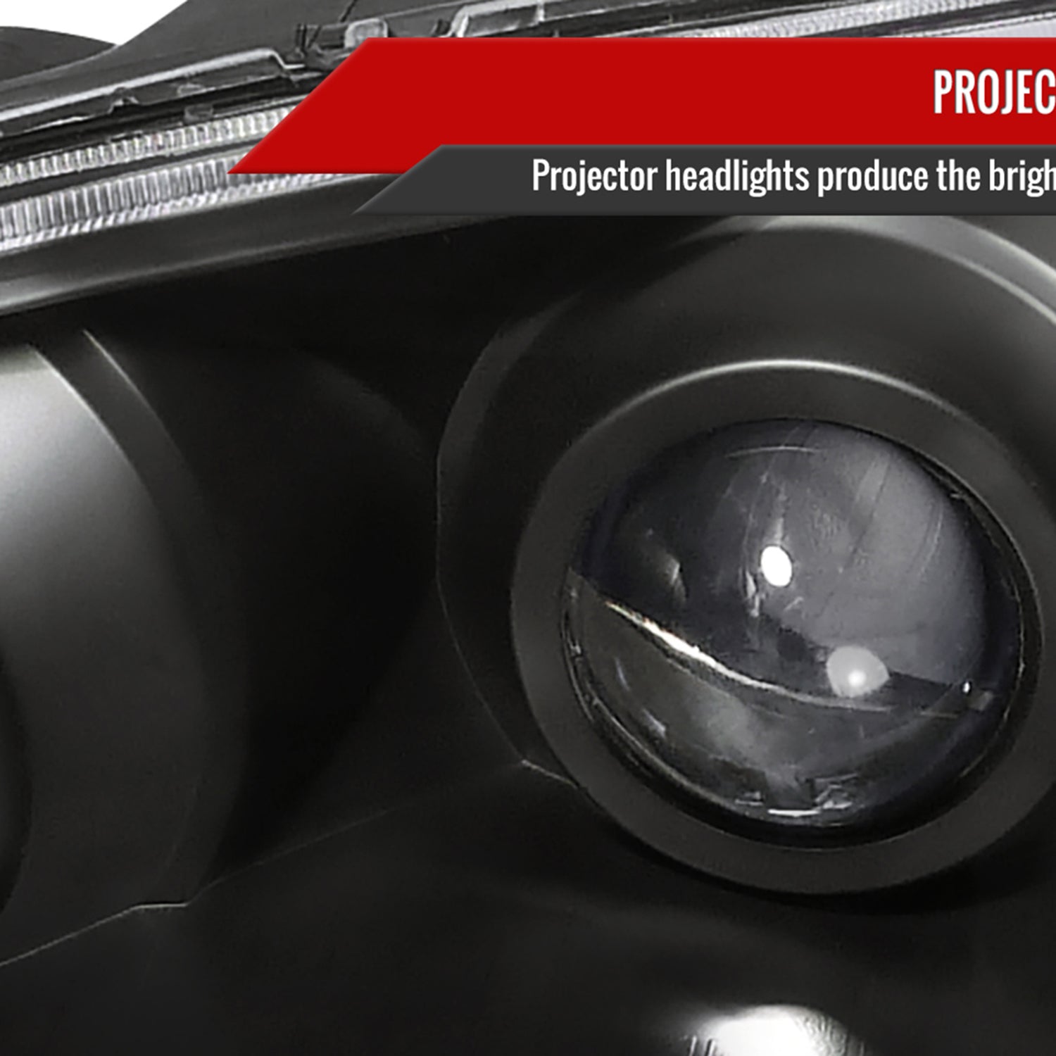 2004-2005 Honda Civic Projector Headlights R8 LED Light Strip Matt Black/Clear