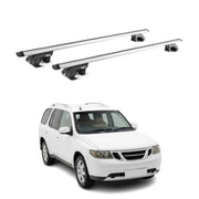 Roof Rack Cross Bars Luggage Carrier for Saab 9‑7X 2005-2009 Alu Grey 2Pcs