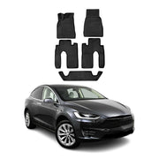 2016-2020 Tesla Model X Floor Mats Liners Full Set All Weather Black