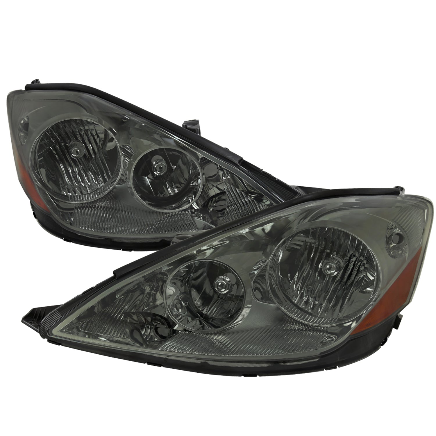 2006-2010 Toyota Sienna Factory Headlights w/Amber Reflector Chrome/Smoke