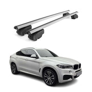 2015-2019 BMW X6 F16 F86 Roof Rack Cross Bars Silver Carrier 2 Pcs