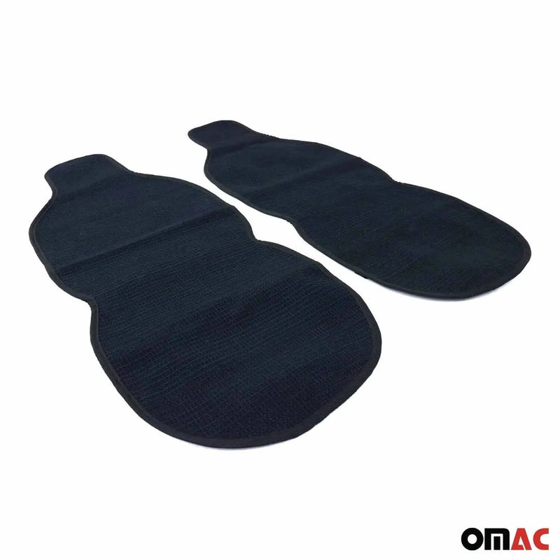 Pontiac Antiperspirant Front Seat Cover Pads Black Dark Blue 2 Pcs