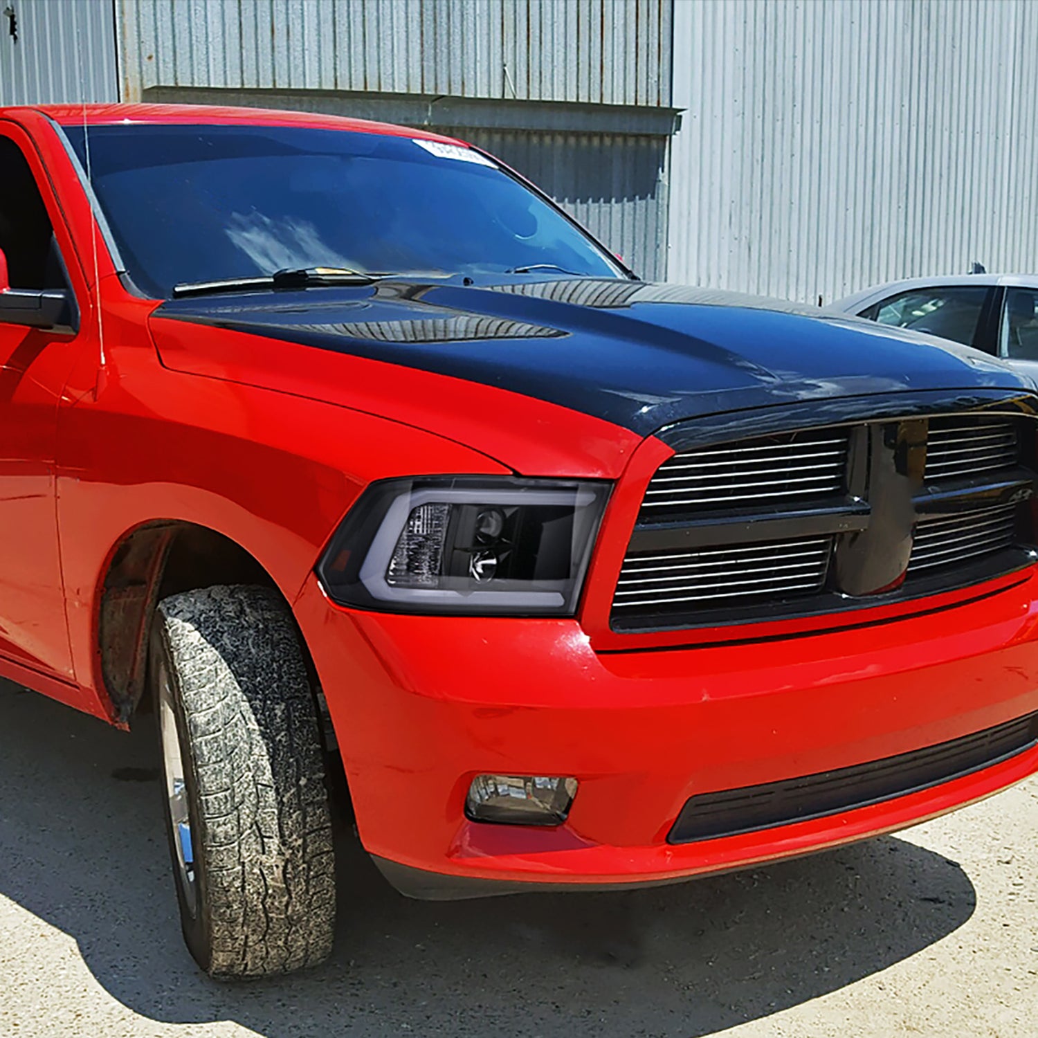2009-2018 Dodge RAM 1500 / 2500 3500 LED C-Bar Headlights Glossy Black