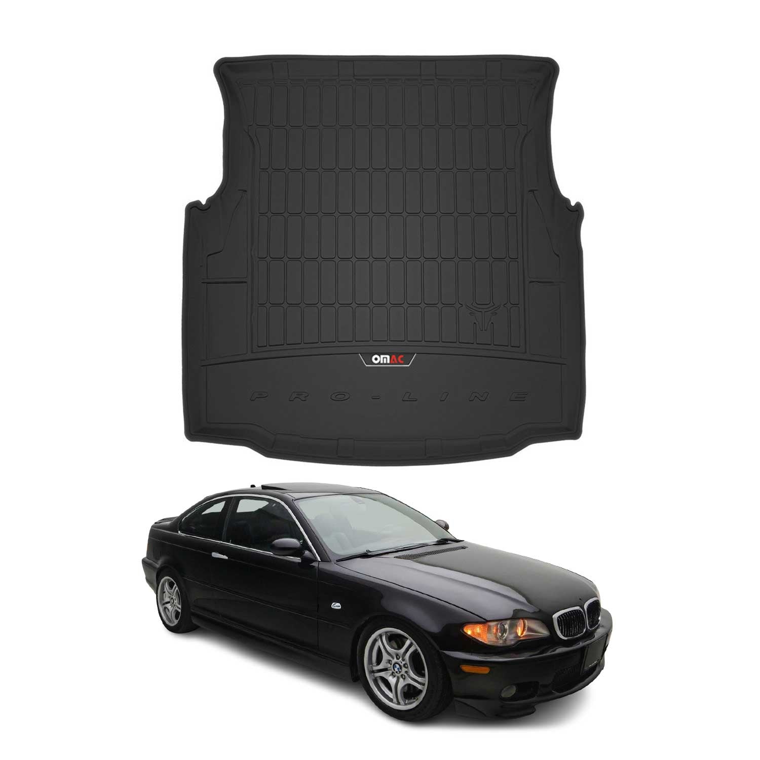 2000-2006 BMW 3 Series E46 Coupe Premium Cargo Liner Trunk Mat All Weather Heavy Duty Black