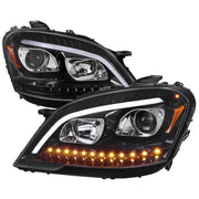 2009-2011 Mercedes Benz W164 ML-Class LED Sequetial Signal Headlights Black