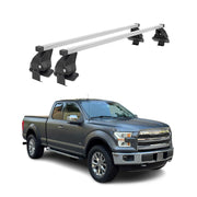 2015-2026 Ford F-150 Extended Cab Roof Rack Cross Bars Silver