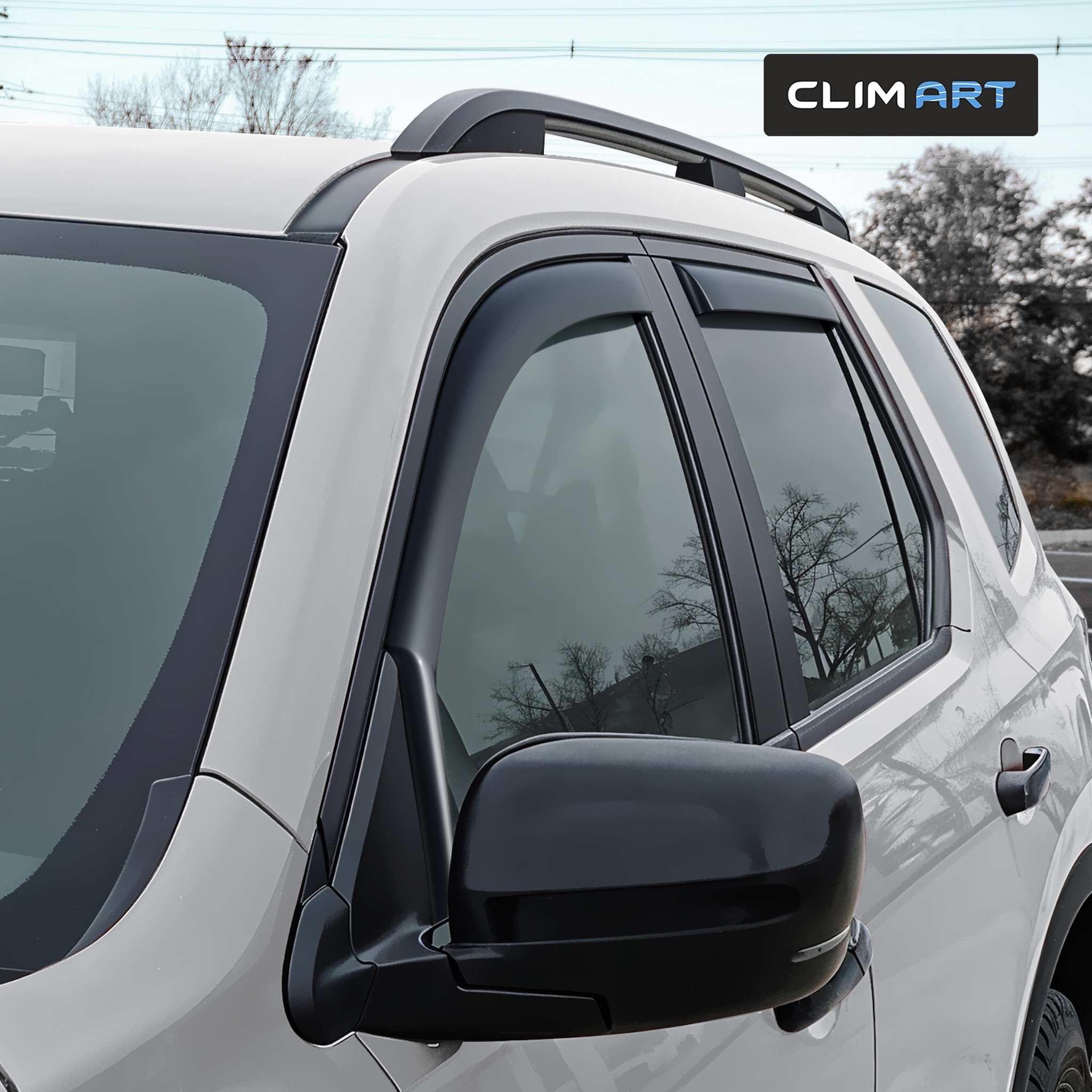 Clim Art Wind Deflectors for Honda Pilot 2023-2026 In-channel Dark Smoke 4Pcs