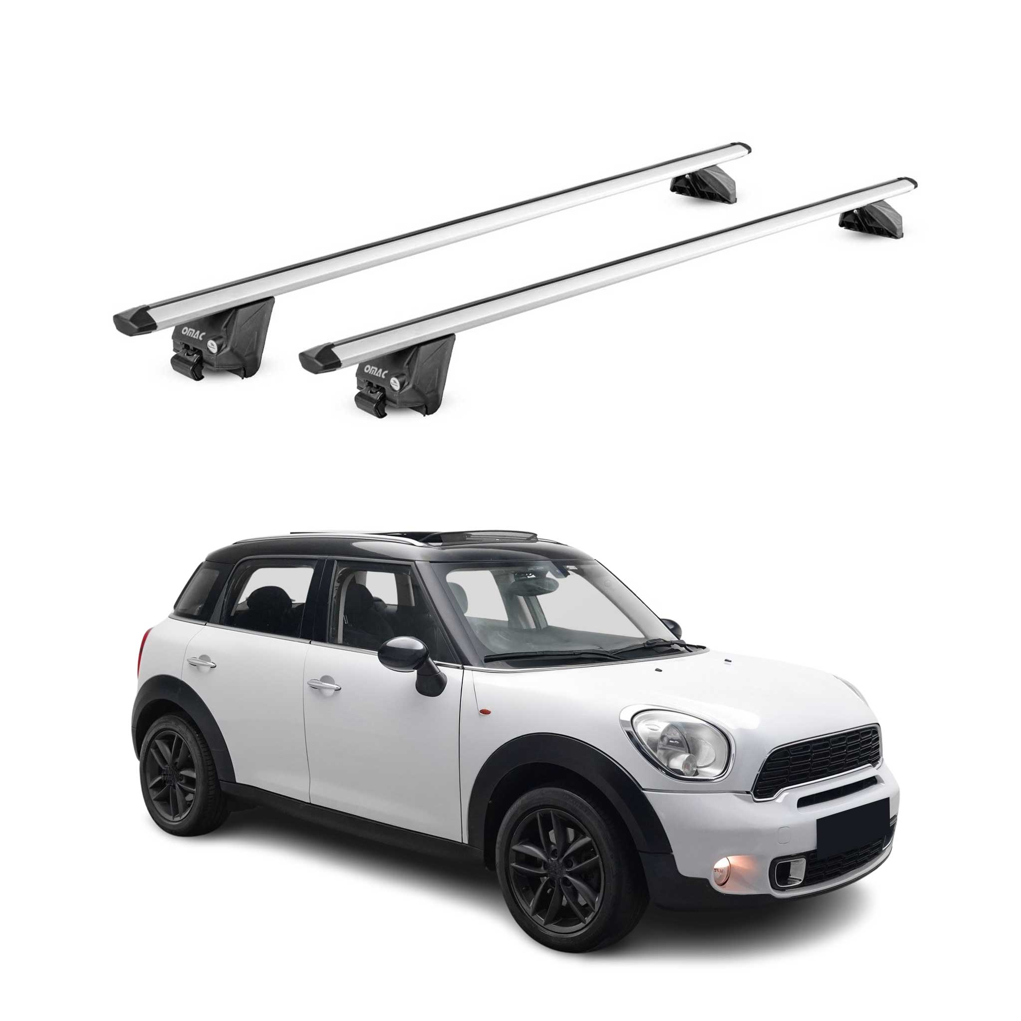 2011-2024 Mini Cooper Countryman R60 F60 Roof Rack Cross Bars Silver