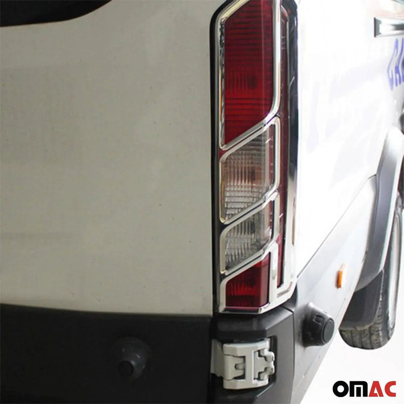 Rear Brake Stop Light Frame Trim for Ford Transit 150 2015-2024 Silver 2 Pcs - OMAC USA