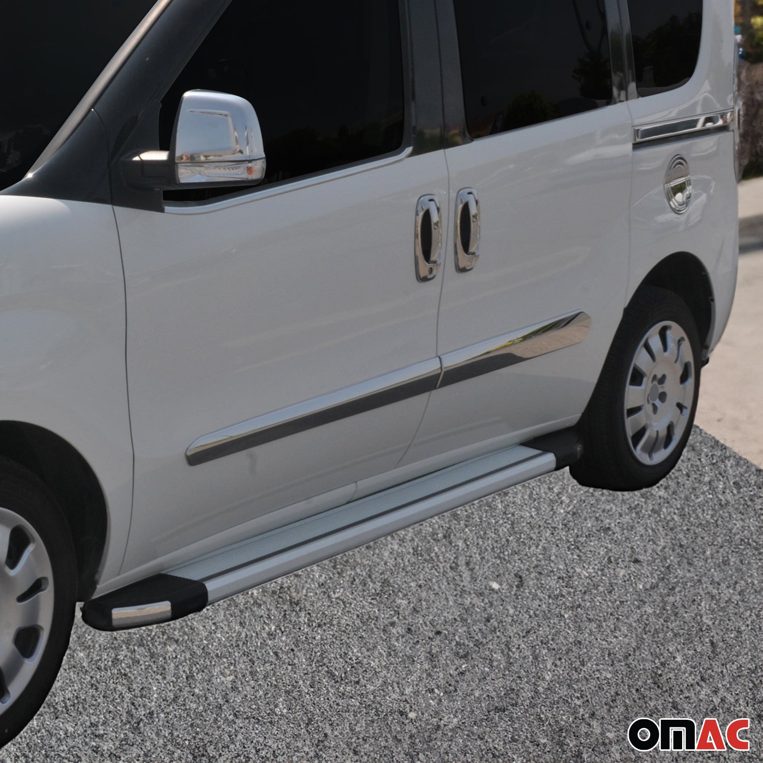 2015-2022 RAM ProMaster City Side Door Molding Trim Skirt Garnish Stainless Steel 4Pcs