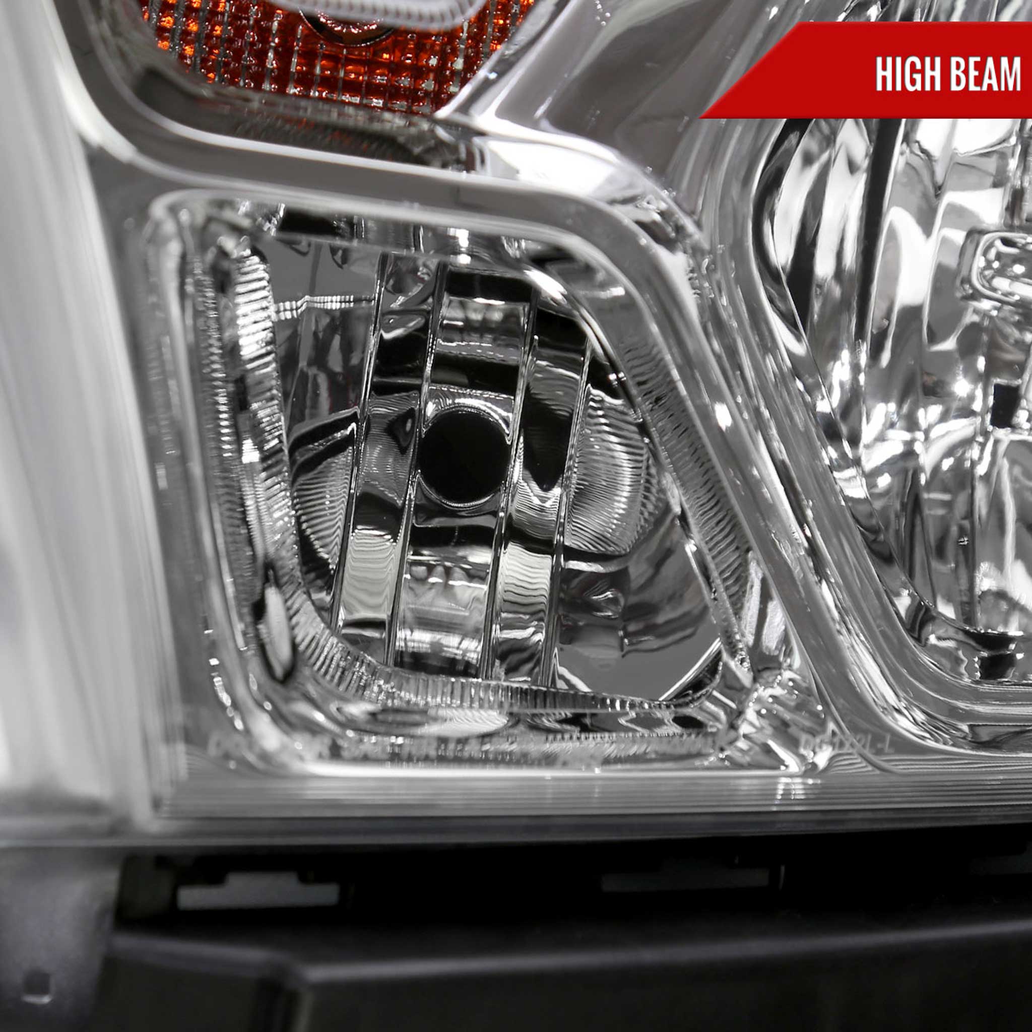 For Dodge RAM 1500 2019-2024 Factory Style Crystal Headlight  Driver Side Only Chrome Housing Clear Lens