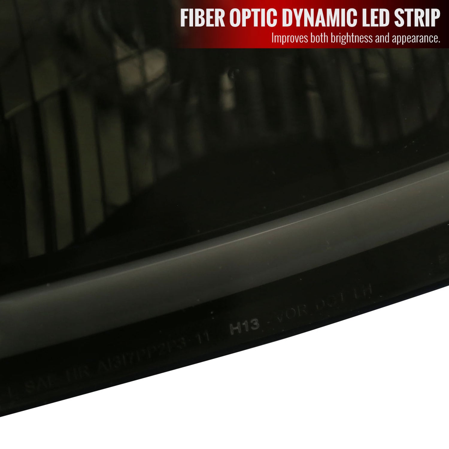 2011-2016 Ford F-250/350/450/550 Super Duty LED C-Bar Factory Headlights Black