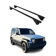 2008-2013 Jeep Liberty Roof Rack Cross Bars Black