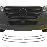 2019-2026 Mercedes Sprinter W907 910 Front Bumper Grill Trim Stainless Steel Dark 5x