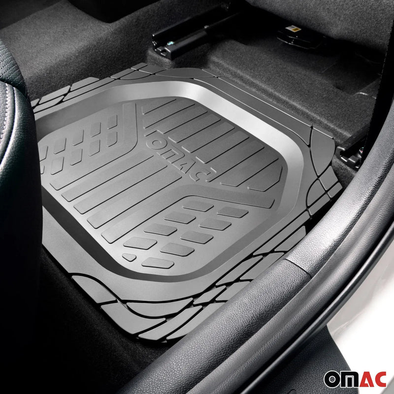 GMC Sierra Heavy Duty Trim to fit Floor Mats Liner Black All Weather 4Pcs