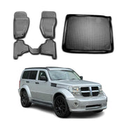 2007-2012 Dodge Nitro Floor Mats & Cargo Liner Full Set All Weather Black