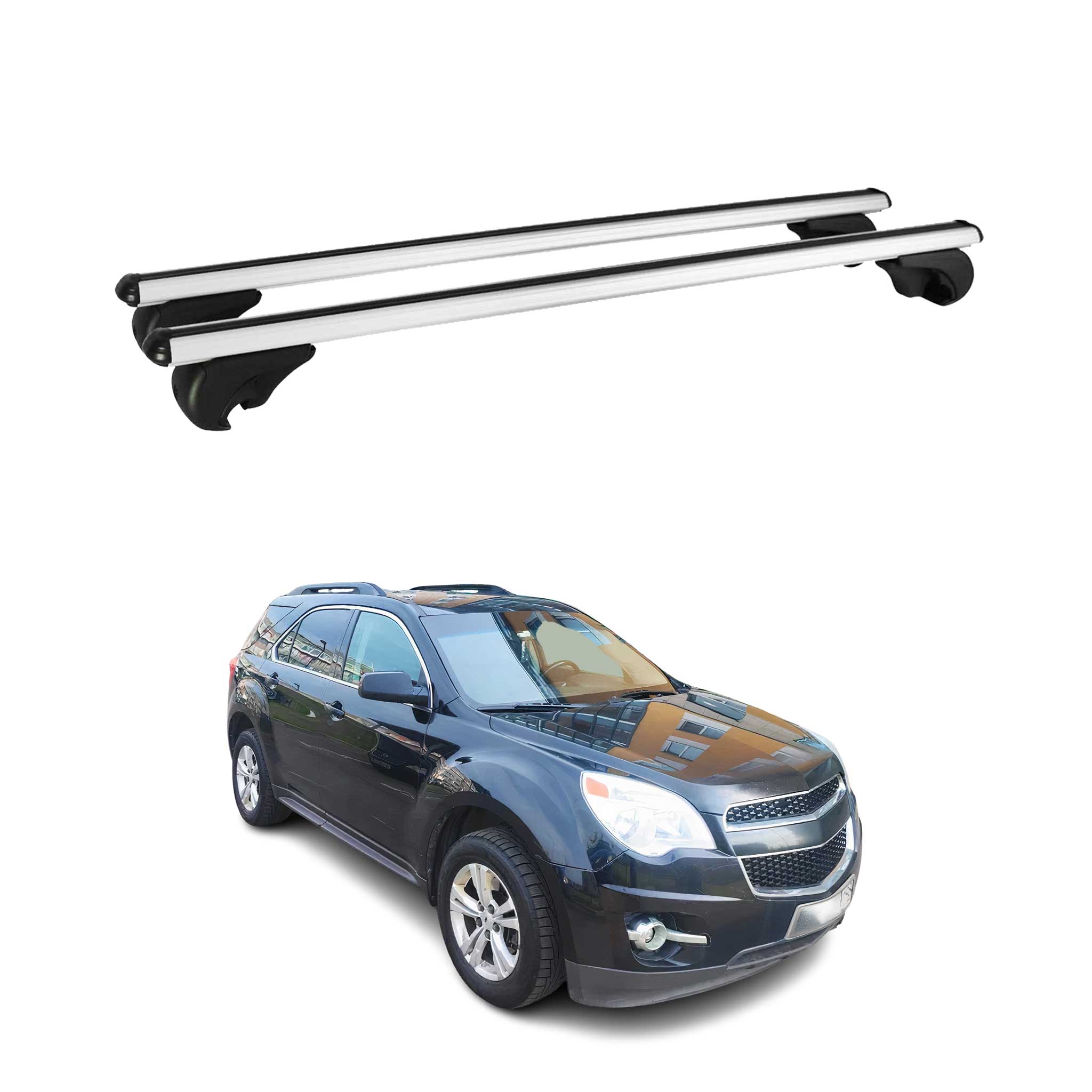 2010-2017 Chevrolet Equinox Roof Rack Cross Bars Silver