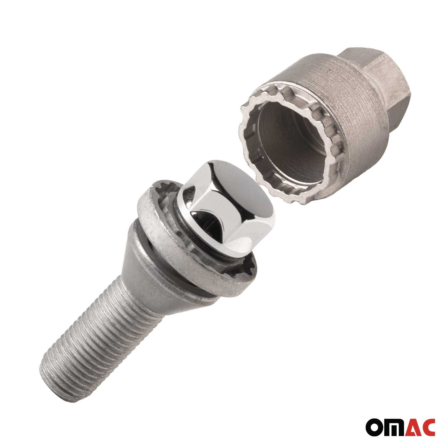 Wheel Lock Kit for Volvo V90 V90 Cross Country M14X1.5 Chromed 4Locks & 1Key