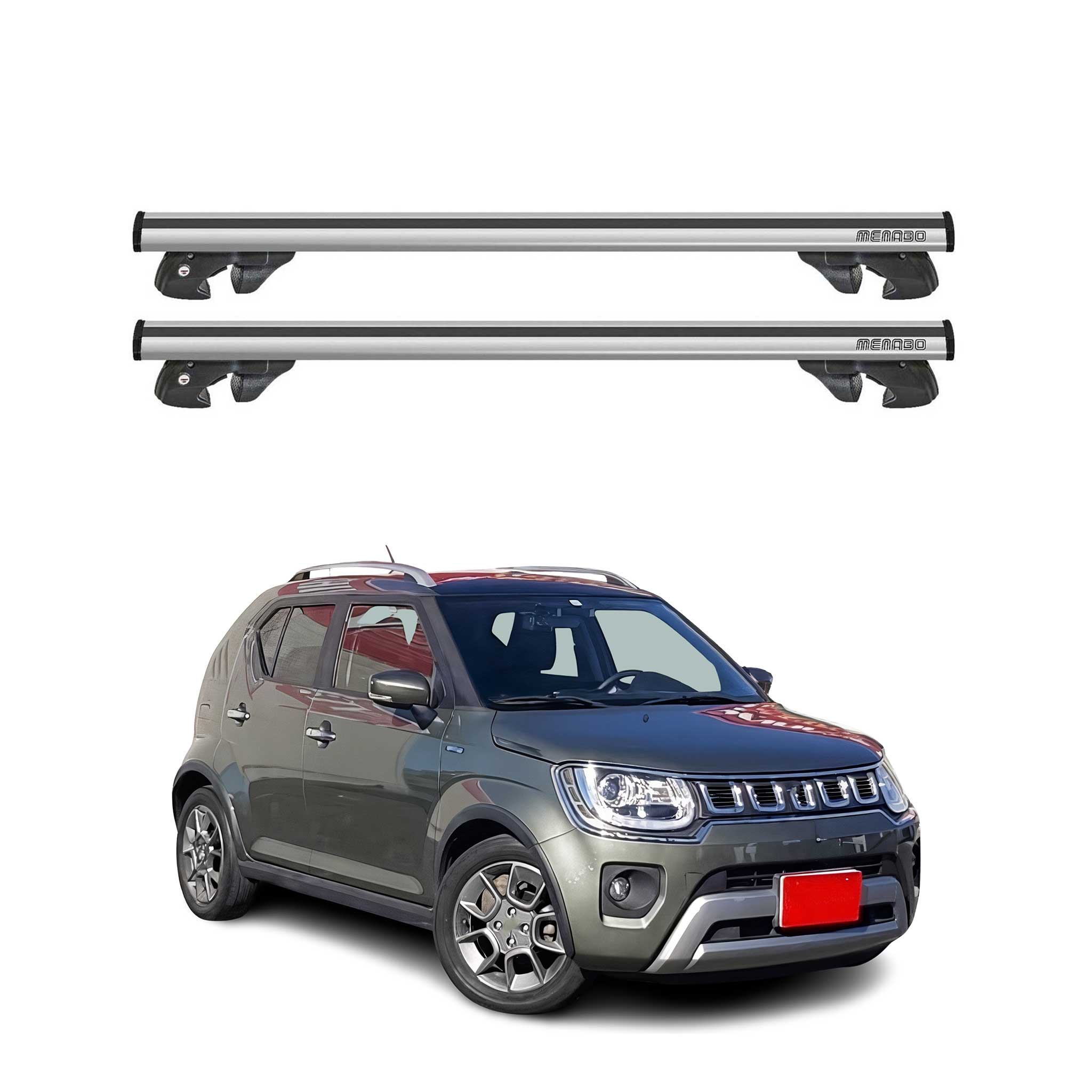 2016-2024 Suzuki Ignis Roof Rack Cross Bars Silver
