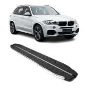 2014-2018 BMW X5 F15-F85 Running Boards Side Steps Silver & Black