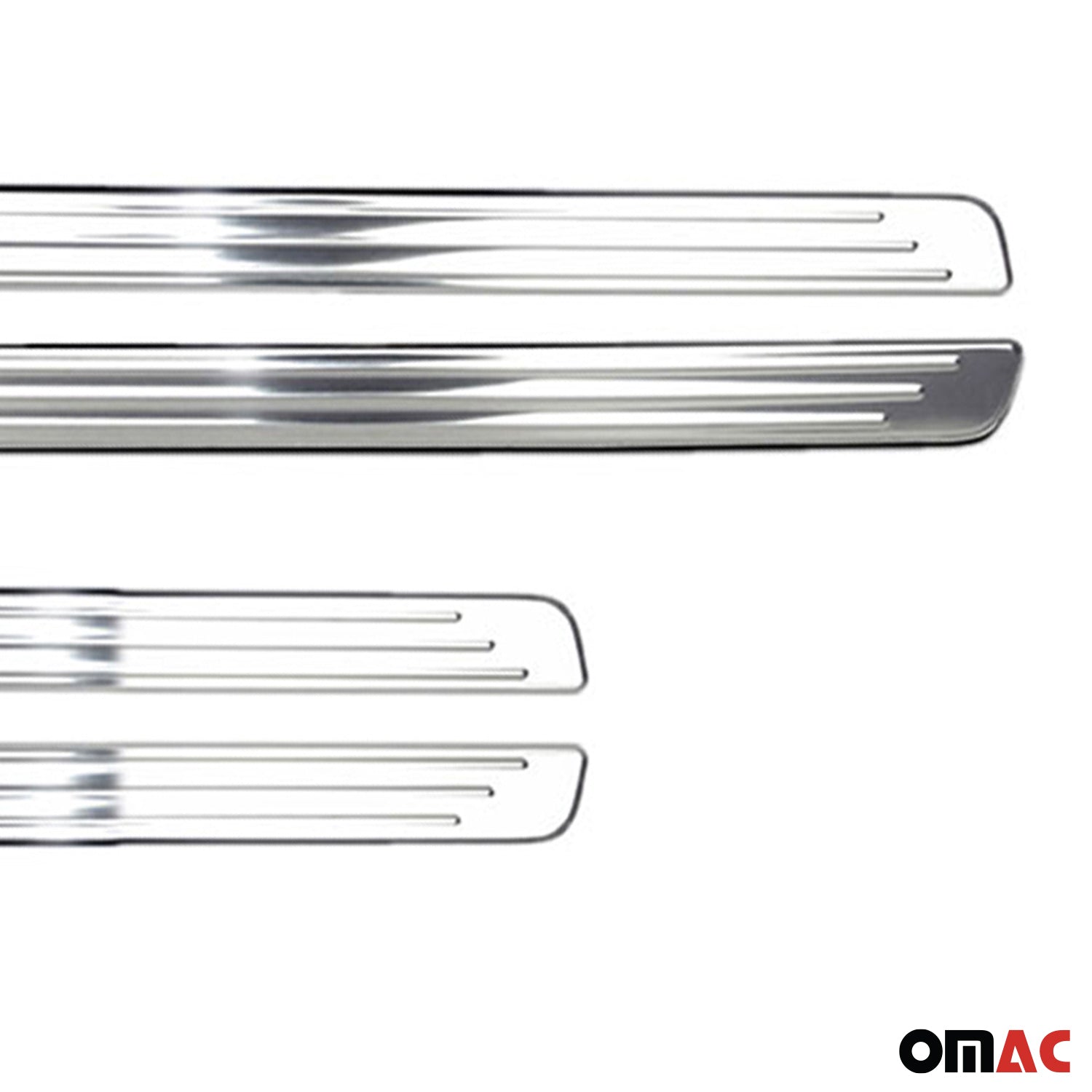 2018-2024 VW Tiguan Door Sill Scuff Plate Scratch Protector Stainless Steel Silver 4x