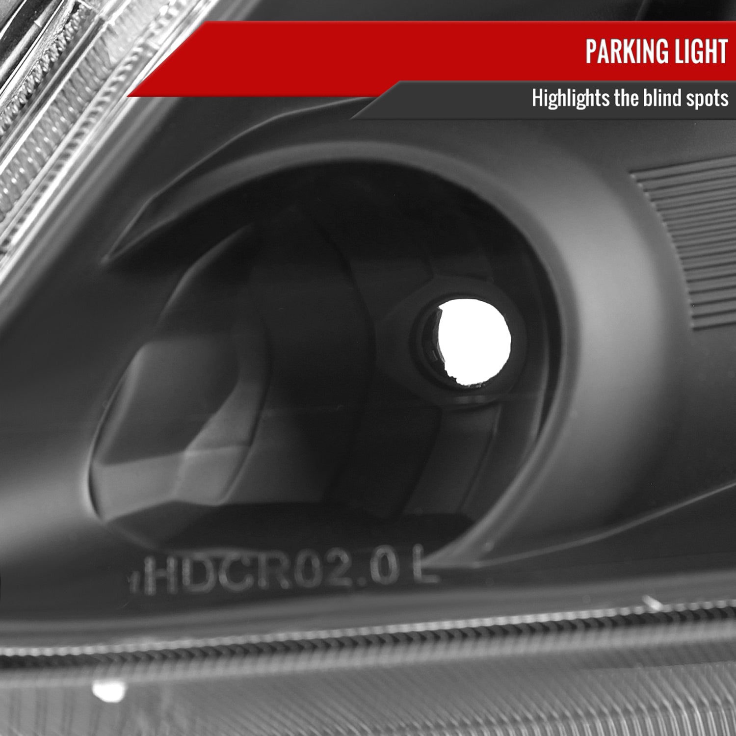 2002-2004 Honda CR-V Factory Headlights w/Amber Reflector Matt Black/Clear