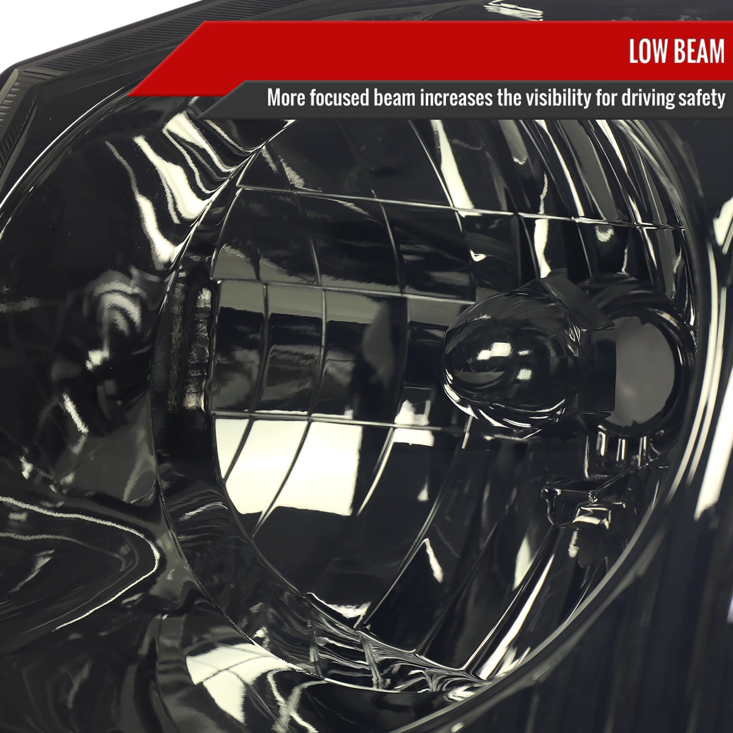 2001-2004 Nissan Frontier XE Factory Style Headlight Chrome/Smoke Lens