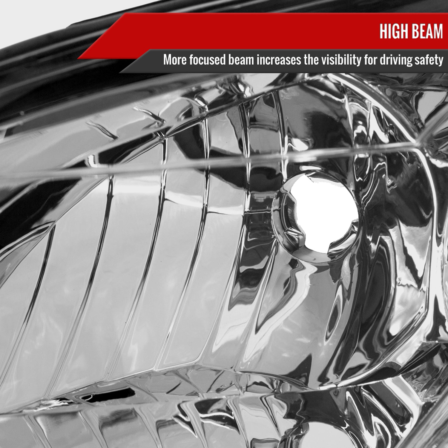 2008-2012 Chevy Malibu LS/LT/LTZ Crystal Headlights Amber Reflectors Chrome