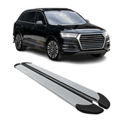 2017-2025 Audi Q7 Running Boards Side Steps Silver