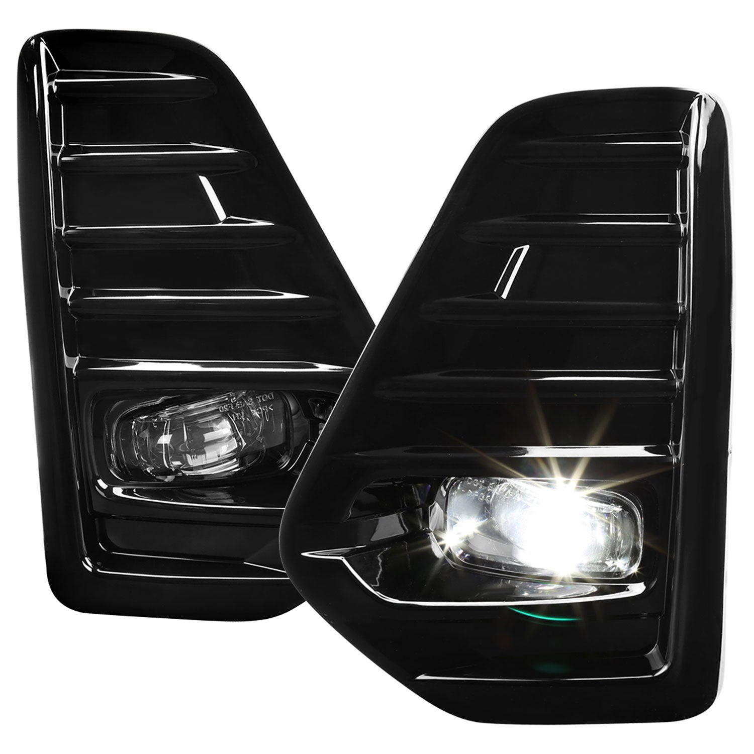 2021-2022 Nissan Kicks LED Fog Lights Kit Glossy Black Housing/Clear Lens